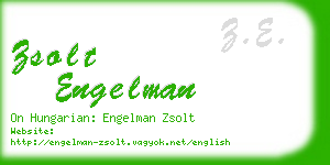 zsolt engelman business card